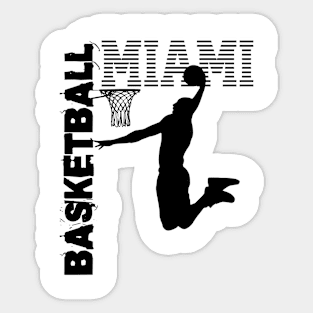 Miami Basketball Player Dunk Dunking T-Shirt and more Sticker